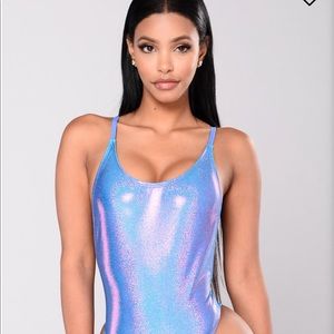 Fashion Nova one piece bathing suit and coverup